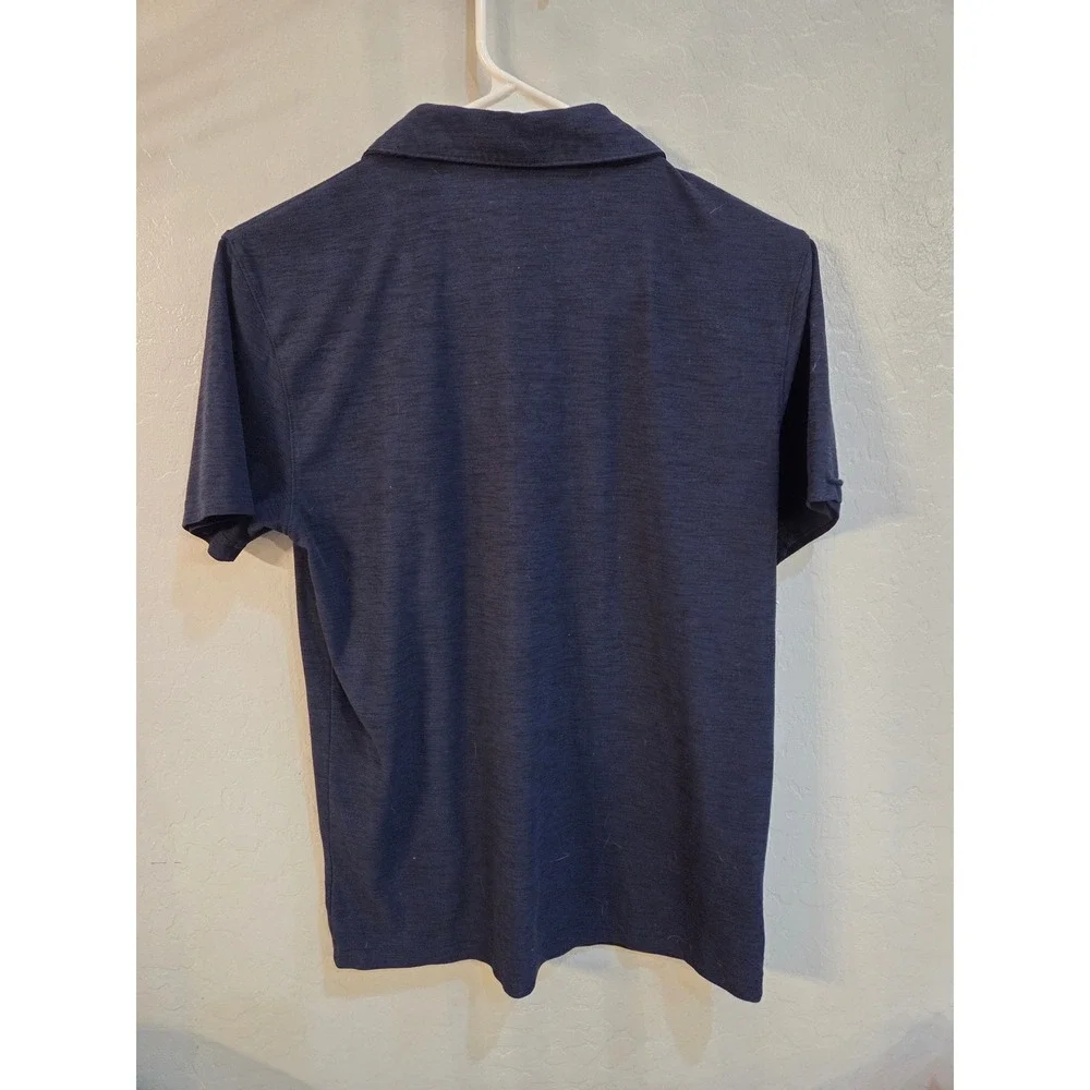 Old Navy Active Boys Breathe On Polo Shirt Navy Blue Heather XS 5T-6